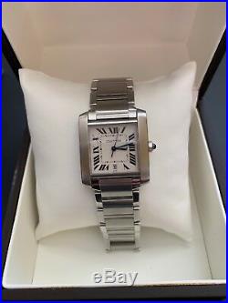 Cartier Tank 2301 Wrist Watch for Men Automatic Stainless Steel