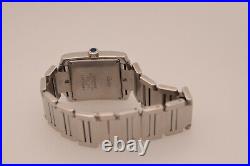 Cartier Tank 2302 Francaise Steel Silver Dial Automatic Mens Diamond Watch