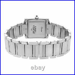 Cartier Tank 2302 Francaise Steel Silver Dial Automatic Mens Watch W51002Q3