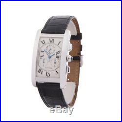 Cartier Tank Americaine 18k White Gold Watch 2312 Com1422