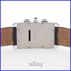 Cartier Tank Americaine 18k White Gold Watch 2312 Com1422