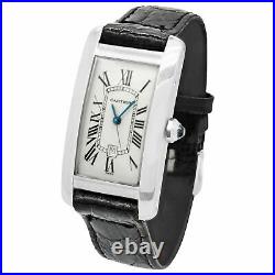 Cartier Tank Americaine White Dial Automatic Watch 1726