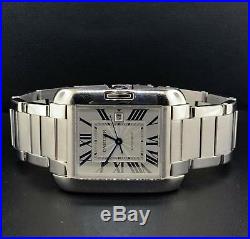 Cartier Tank Anglaise Large Steel Automatic with Date Ref. W5310009 Box & Papers