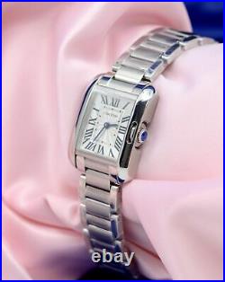 Cartier Tank Anglaise Stainless Steel Women's Watch W5310022