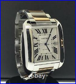 Cartier Tank Anglaise XL 18k Rose Gold & Stainless Steel 47 x 36mm Ref. W5310006