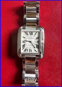 Cartier Tank Anglaise XL, 18k Rose Gold+Steel W5310006 2015 with box and papers