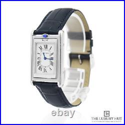 Cartier Tank Basculante Steel 24mm x 35mm White Dial Ref 2405