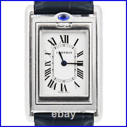 Cartier Tank Basculante Steel 24mm x 35mm White Dial Ref 2405