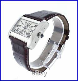 Cartier Tank Divan Automatic Men's Leather Strap Watch W6300755 2612