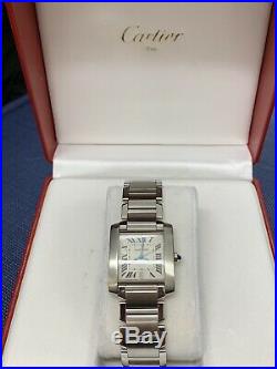 Cartier Tank Francais Automatic Stainless Steel Box And Papers