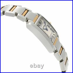 Cartier Tank Francaise 18K Gold Steel Quartz Breige Dial Ladies Watch W51007Q4