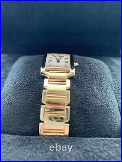Cartier Tank Francaise 18k Gold W50002N2 Box And Papers