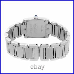 Cartier Tank Francaise 20mm Stainless Steel White Dial Ladies Quartz Watch 2300