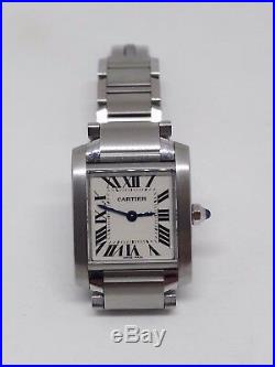 Cartier Tank Francaise 20mm Stainless Swiss Quartz Ladies Watch (3215)