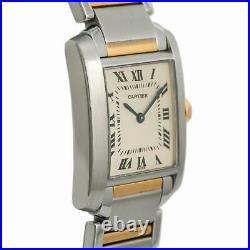 Cartier Tank Francaise 2301 W51007Q4 Womens Quartz Watch 18k Two Tone 25mm
