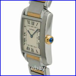 Cartier Tank Francaise 2301 W51007Q4 Womens Quartz Watch 18k Two Tone 25mm