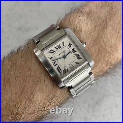 Cartier Tank Française 2302 Automatic Swiss Watch Boxed & Papers Full Set