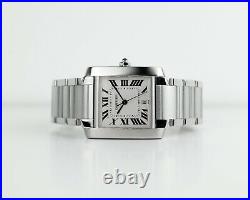 Cartier Tank Francaise 2302 Large 29mm Automatic Watch In Stainless Steel