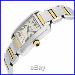 Cartier Tank Francaise 2302 Two Tone Silver Dial Automatic Mens Watch W51005Q4