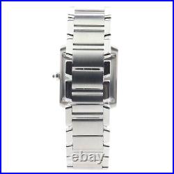 Cartier Tank Française 2302 White Dial Stainless Steel