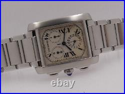 Cartier Tank Francaise 2303 With Papers Steel Year 2000 With Bracelet Watch
