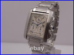 Cartier Tank Francaise 2303 With Papers Steel Year 2000 With Bracelet Watch