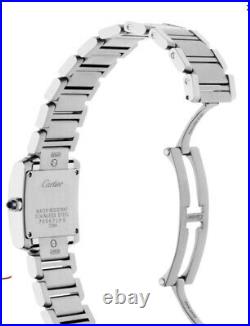 Cartier Tank Francaise 2384 20mm Stainless Steel Quartz Ladies Watch Authentic
