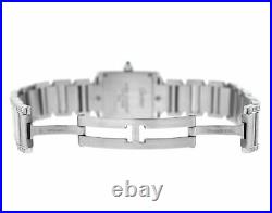 Cartier Tank Francaise 2384 Ladies Diamond Stainless Steel 20MM Quartz Watch