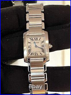 Cartier Tank Francaise 2384 Ladies Watch 20mm Quartz Serviced and Polished