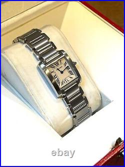 Cartier Tank Francaise 2384 Ladies Watch 20mm Quartz Serviced and Polished