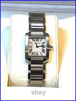 Cartier Tank Francaise 2384 Ladies Watch 20mm Quartz Serviced and Polished