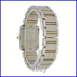 Cartier Tank Francaise 2384 Steel & Gold Cream 20.5mm Case / 16cm Strap Watch