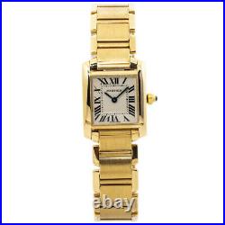 Cartier Tank Francaise 2385 W50002N2 18K Yellow Gold Ladies Quartz Watch 20mm
