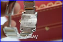 Cartier Tank Francaise 2465 Stainless Steel & Gold Midsize Ladies Quartz Watch