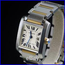 Cartier Tank Francaise 2465 W51012Q4 Steel & Gold Midsize Ladies Quartz Watch