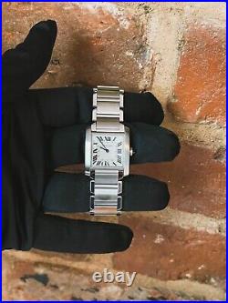 Cartier Tank Francaise 3751 Ladies Quartz Watch 25mm x 30mm Serviced Polished