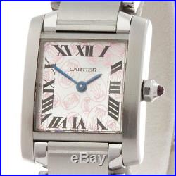 Cartier Tank Francaise Anniversary Stainless Steel Watch 2384 W4797
