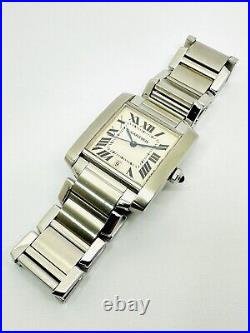 Cartier Tank Francaise Automatic Date Large 28mmX30mm Stainless Steel Ref. 2302