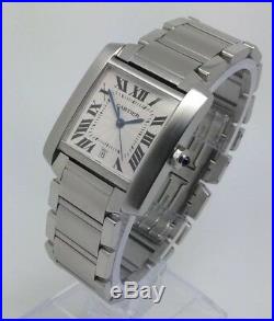 Cartier Tank Française Automatic Stainless Steel White Dial Unisex 2302