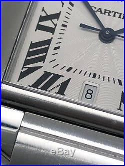 Cartier Tank Française Automatic Stainless Steel White Dial Unisex 2302