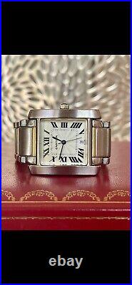 Cartier Tank Francaise Automatic Unisex Watch 28MM Face W51002Q3