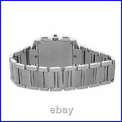 Cartier Tank Francaise Chronoflex Quartz Steel Ladies Bracelet Watch W51024Q3