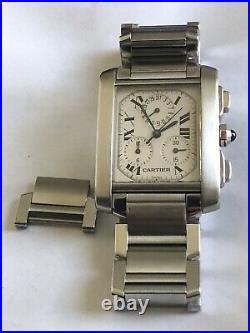 Cartier Tank Francaise Chronoflex Unisex Watch Ref 2303