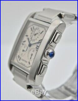 Cartier Tank Francaise Chronoflex White Dial Quartz Lady's Watch ref 2303