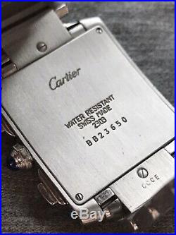Cartier Tank Francaise Chronoflex White Dial Quartz Watch ref 2303 With Box