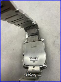 Cartier Tank Francaise Chronograph Mens Watch W51001Q3 Selling As-is