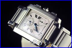 Cartier Tank Francaise Chronograph Ref 2303 Stainless Steel Quartz Men's Watch