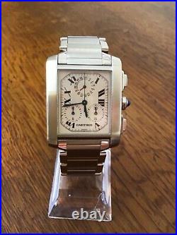 Cartier Tank Francaise Chronograph Stainless Steel 2303 Excellent condition