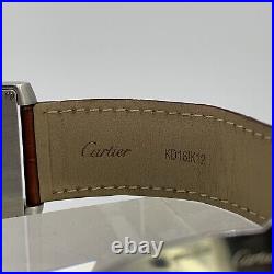 Cartier Tank Francaise Chronograph Watch Leather Strap Full Working Order 2653