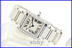 Cartier Tank Francaise Diamond Set Ladies Steel Bracelet Watch, Ref, 2300